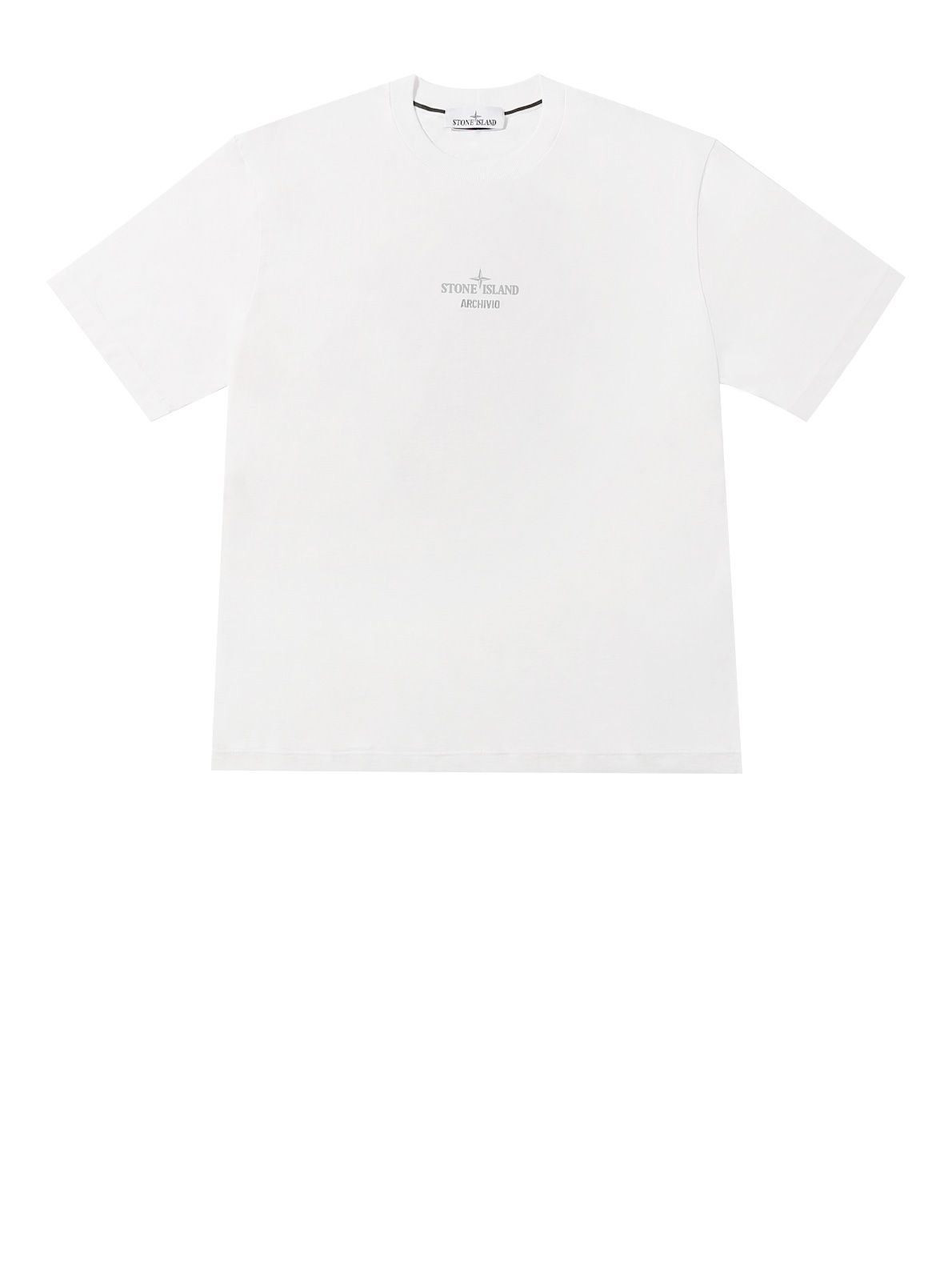 white Stone Island short-sleeve T-shirt | Quaranta Boutique Stone